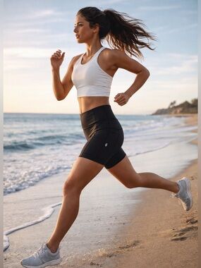 Lululemon Athletica Fast & Free Shorts Size 8 Black Nulux High Rise Pockets